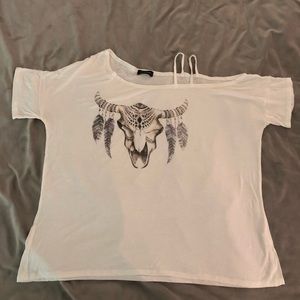 Gently used off the shoulder tee